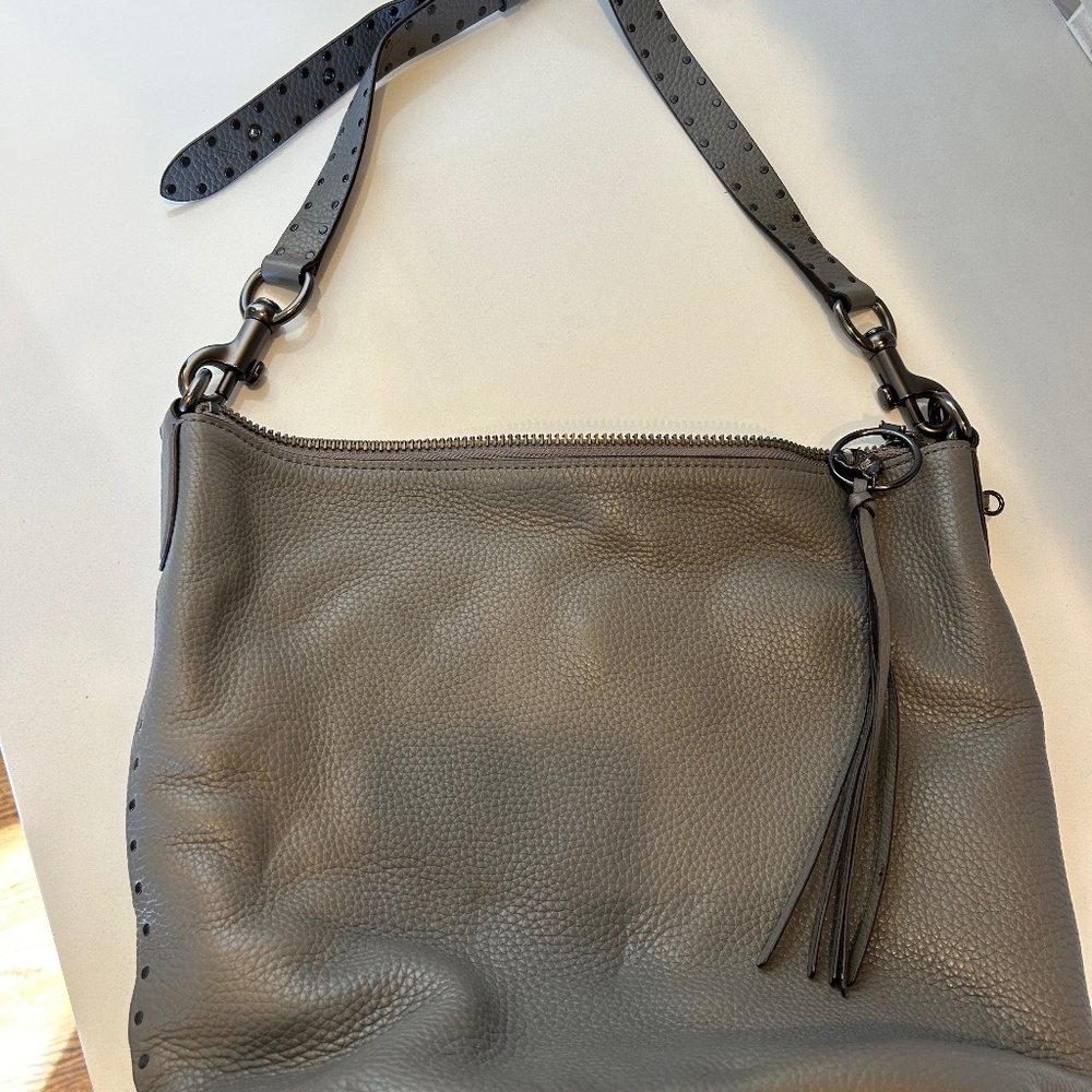 Coach Pebbled Gray Hobo